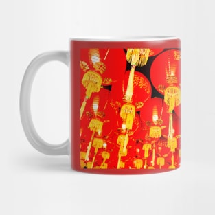 Red lantern roof decoration for Chinese New Year 1 Mug